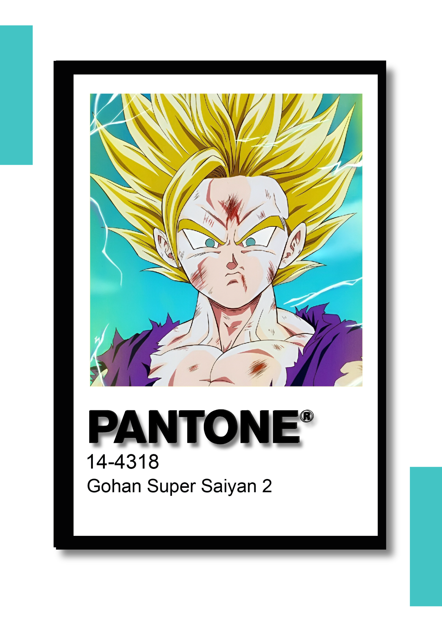 Cuadro Decorativo Pantone Gohan Super Saiyajin 2 – Dragon Ball Z