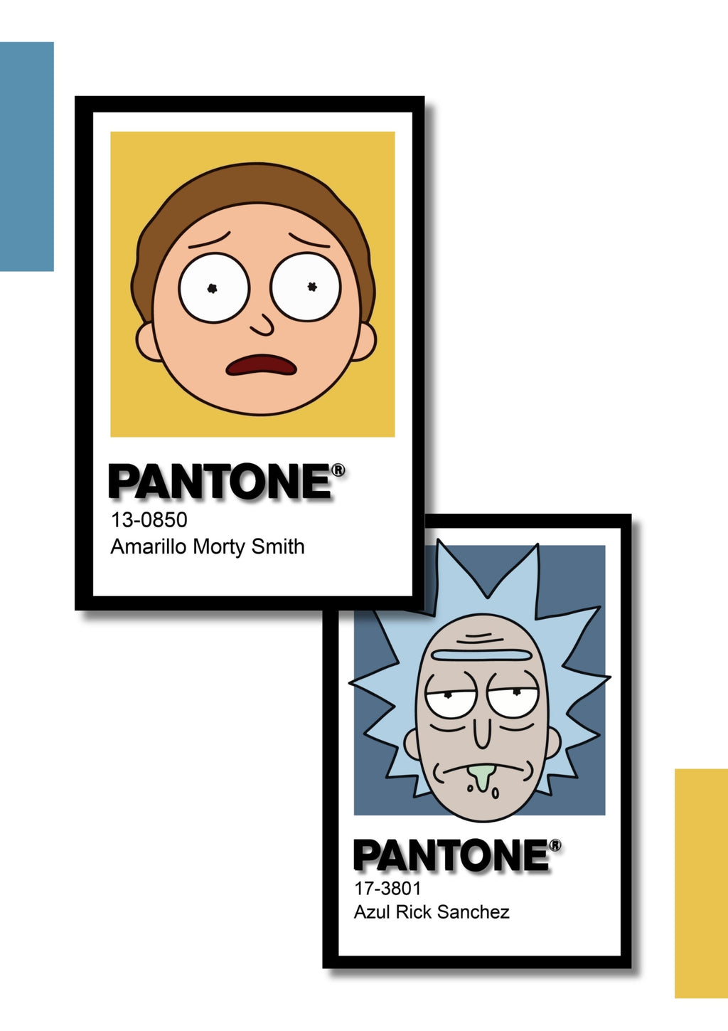 Cuadro Decorativo Pantone Rick and Morty