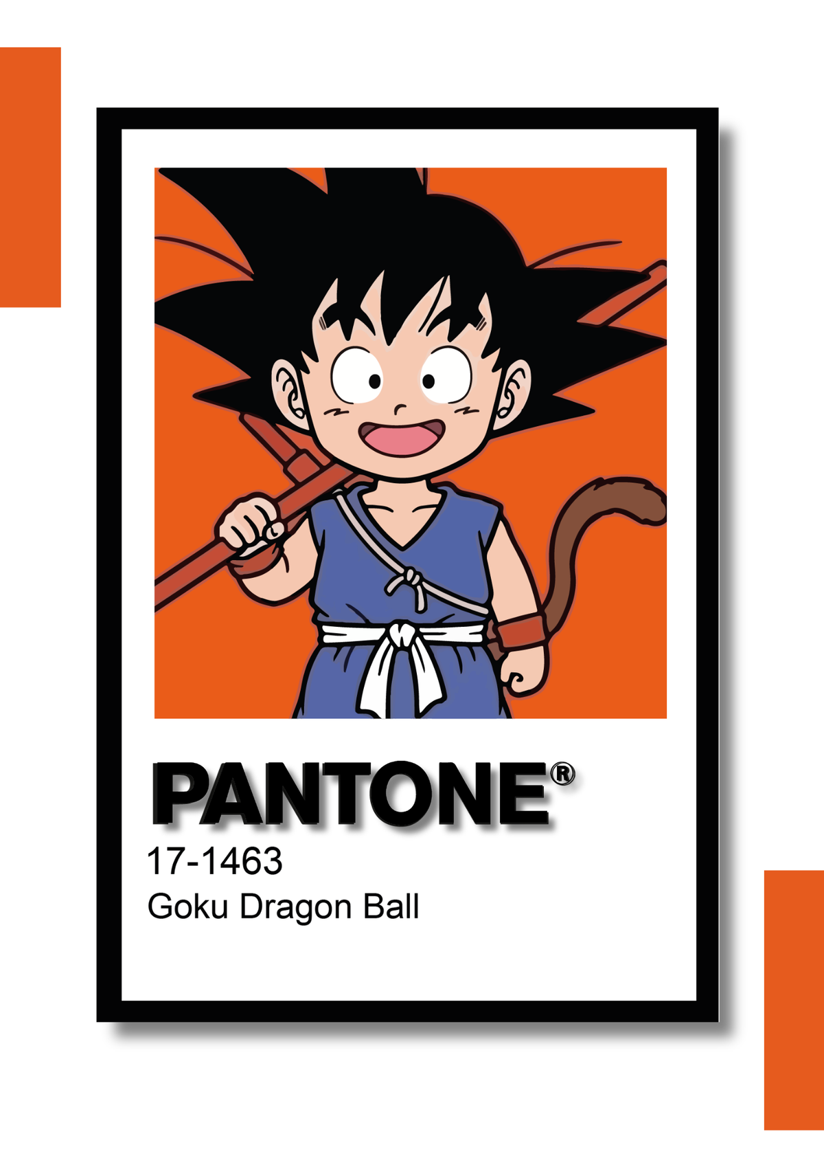 Cuadro Decorativo Pantone Goku - Dragon Ball Z