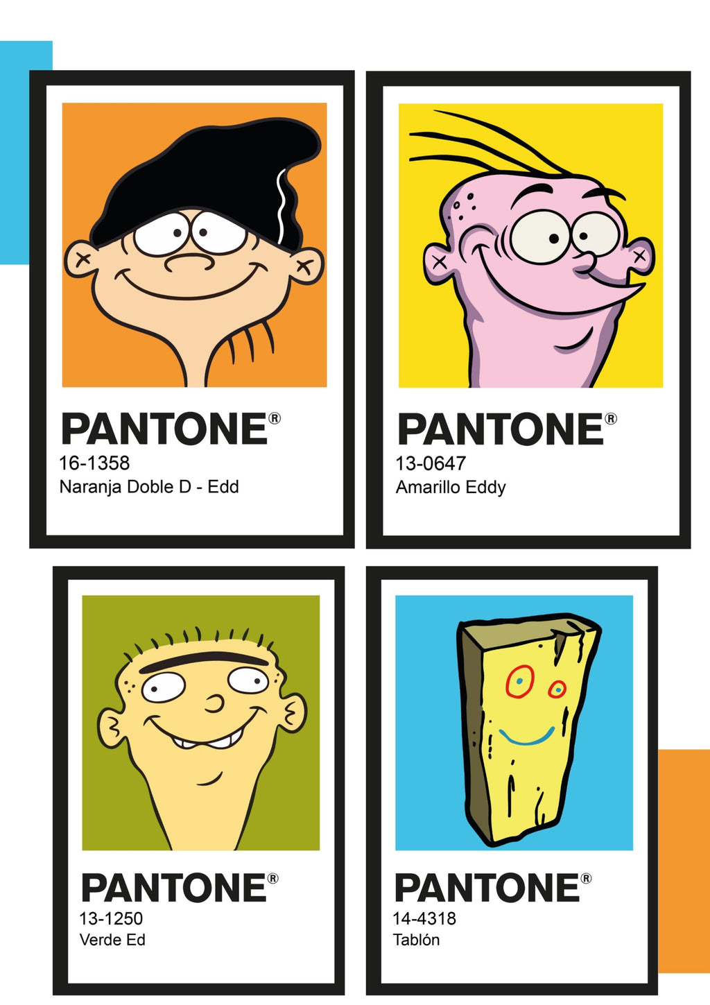 Cuadro Decorativo Pantone Ed, Edd y Eddy – Cartoon Network