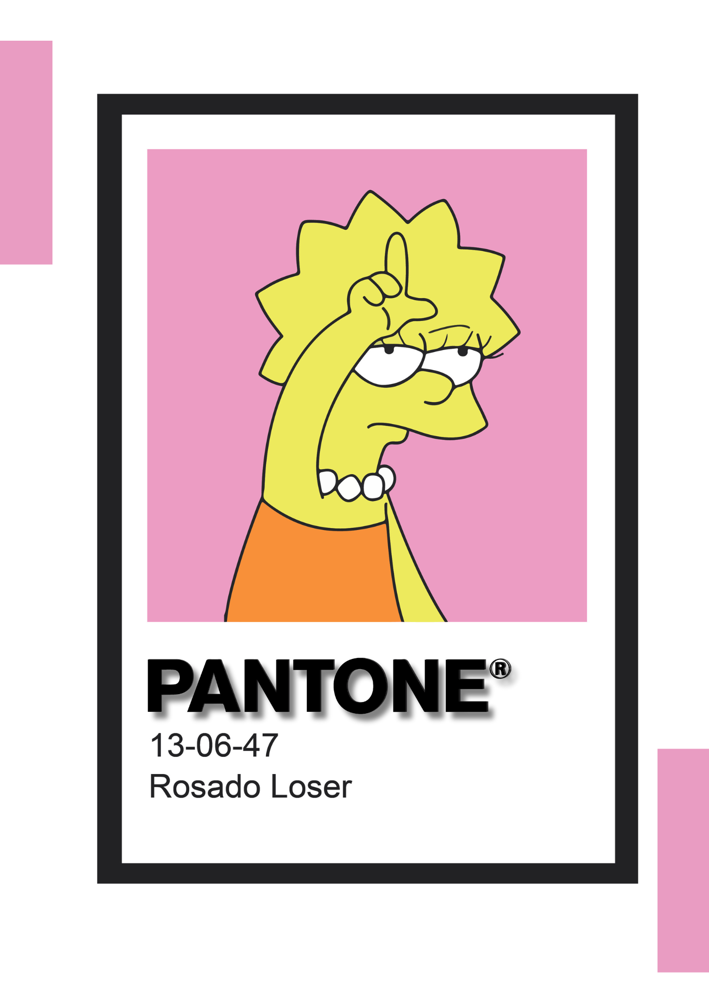 Cuadro Decorativo Pantone Lisa Simpson - Los Simpson