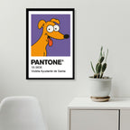 Cuadro Decorativo Pantone Ayudante de Santa - Los Simpson