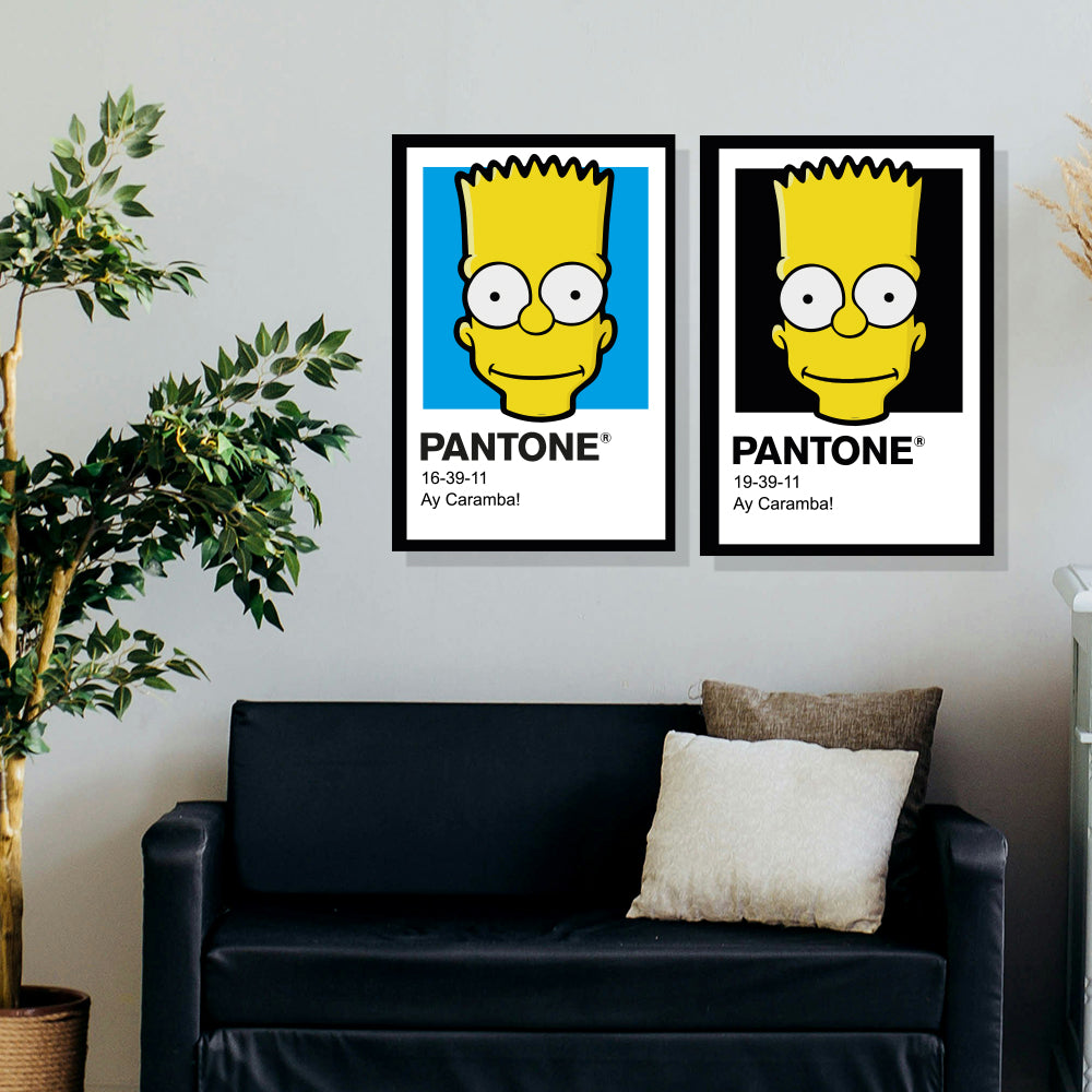 Cuadro Decorativo Pantone Bart Simpson - Los Simpson
