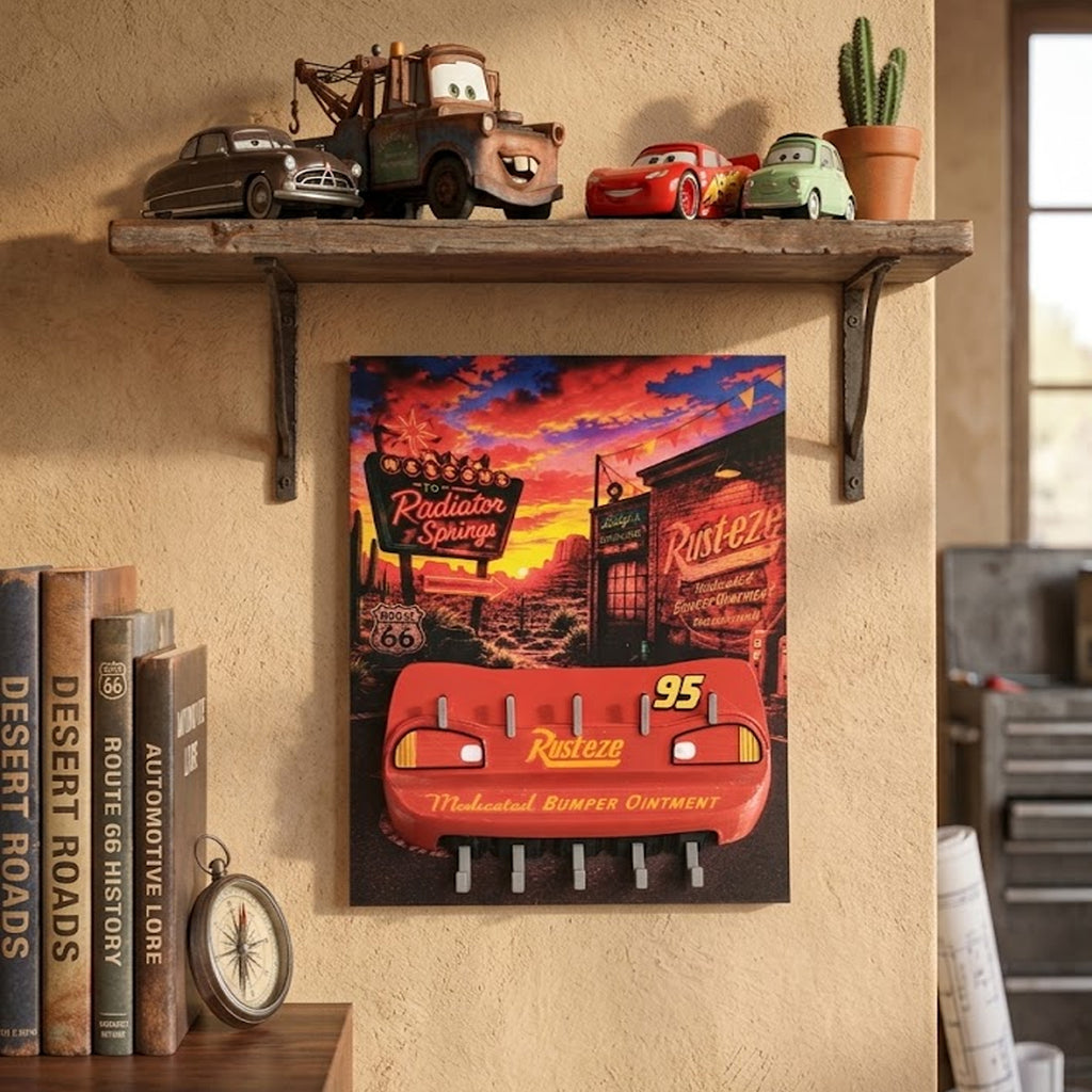 Portallaves Cars 3D – Rayo McQueen | Decoración para pared