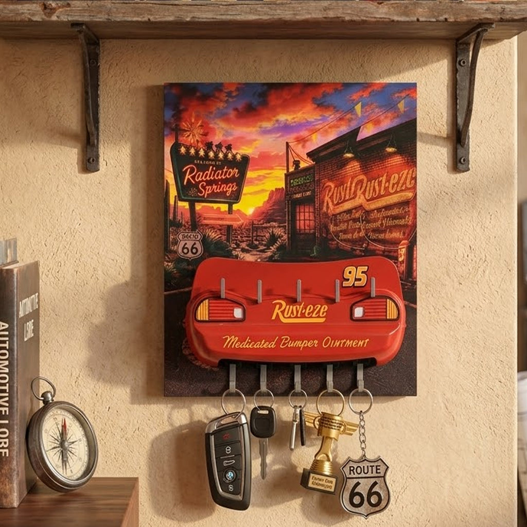 Portallaves Cars 3D – Rayo McQueen | Decoración para pared