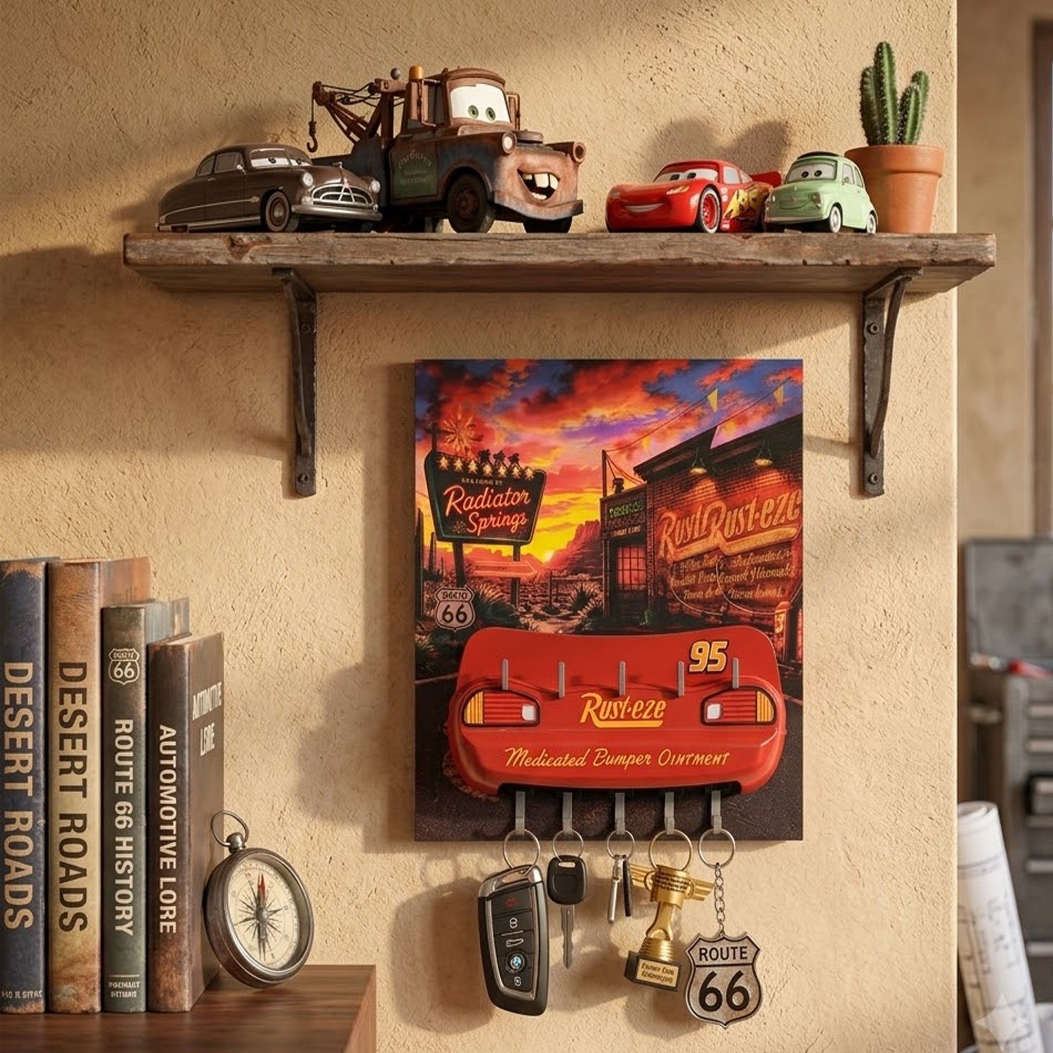 Portallaves Cars 3D – Rayo McQueen | Decoración para pared