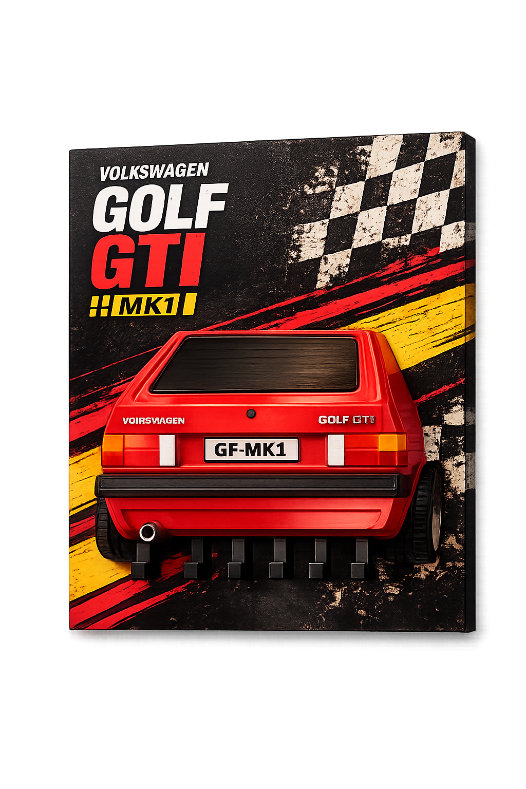 Cuadro Portallaves 3D Volkswagen Golf GTI MK1