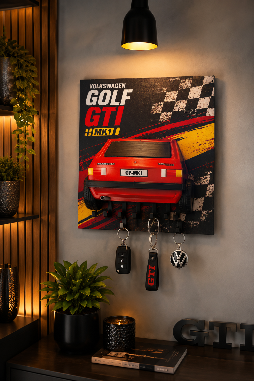 Cuadro Portallaves 3D Volkswagen Golf GTI MK1
