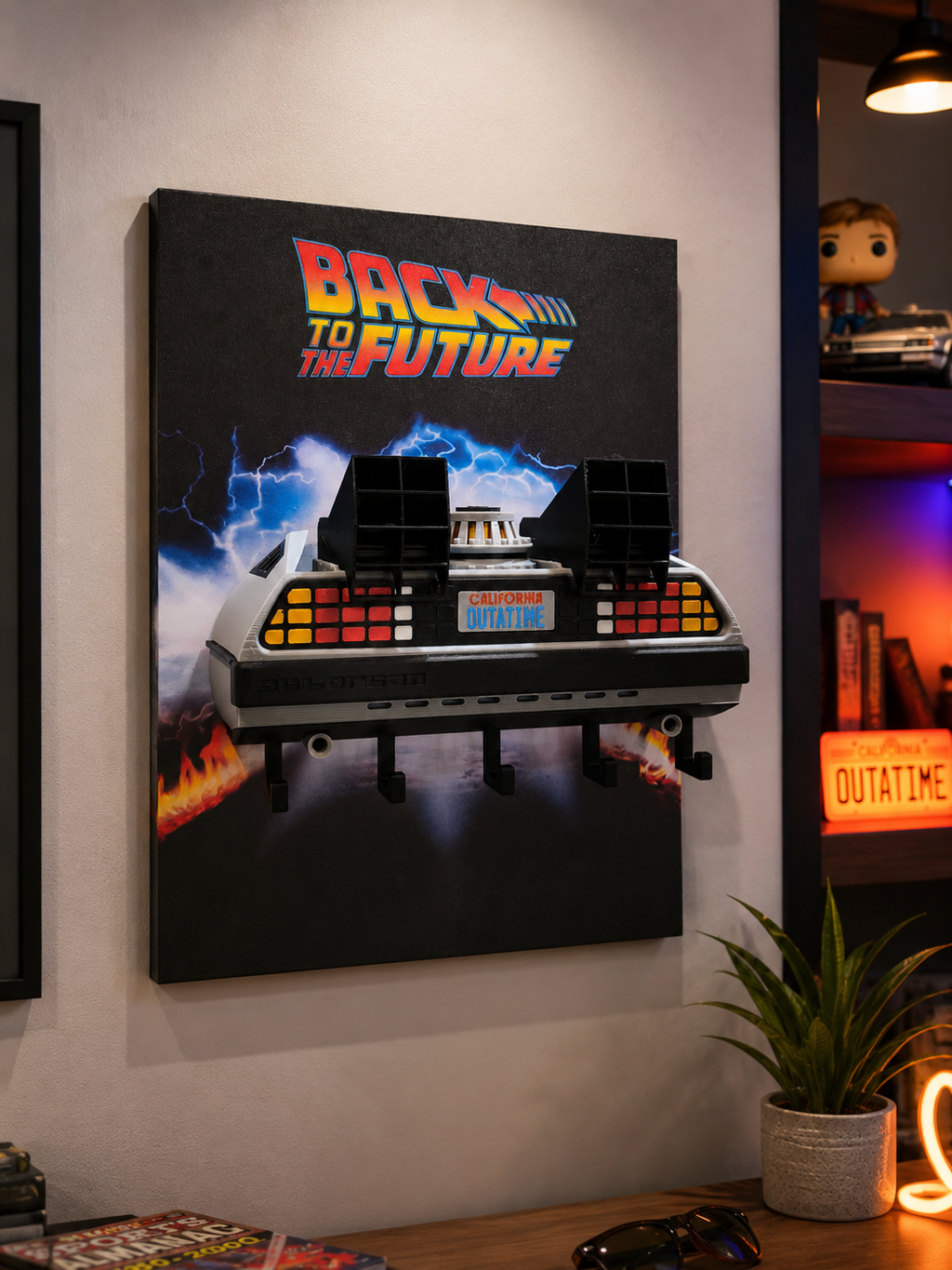Cuadro Portallaves Delorean Back To The Future