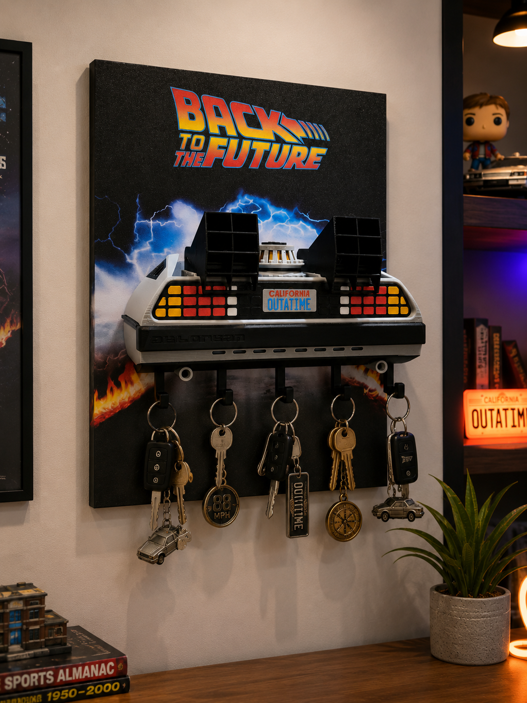 Cuadro Portallaves Delorean Back To The Future