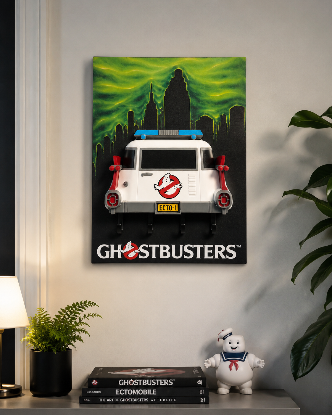 Cuadro Portallaves Ghostbusters ECTO-1 - Cazafantasmas 3D