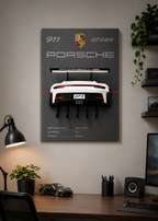 Cuadro Portallaves 3D Porsche 911 GT3 RS