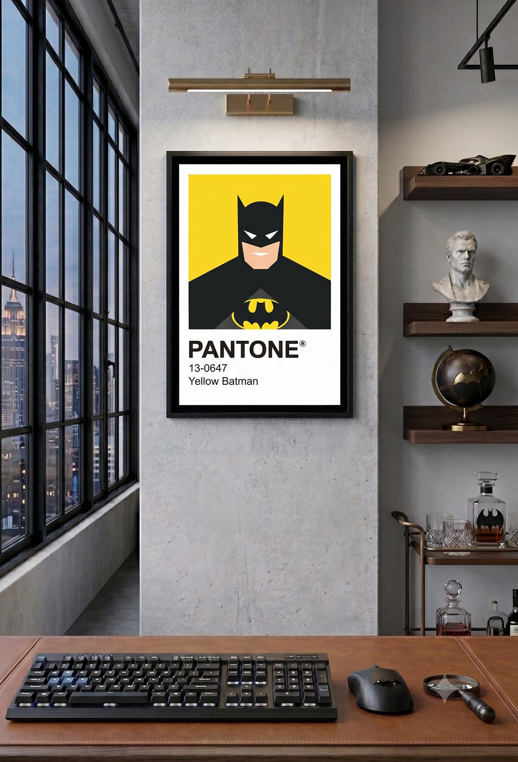 Cuadro Pantone Batman decorando la pared - Ramón Isurra