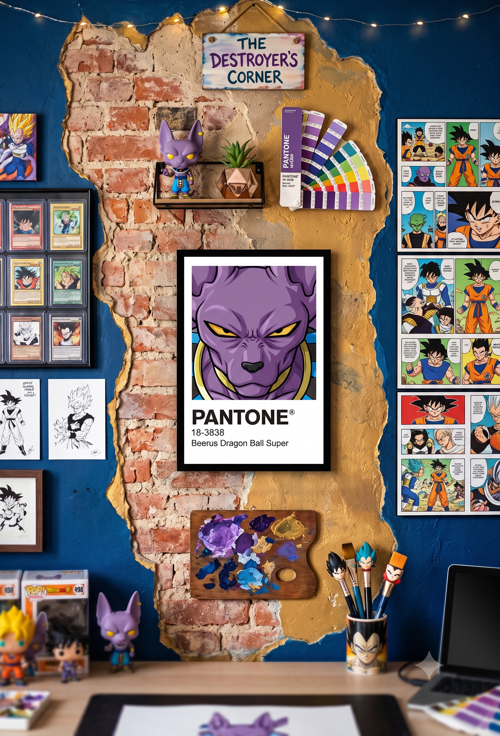 Cuadro Decorativo Pantone Bills – Dragon Ball Super