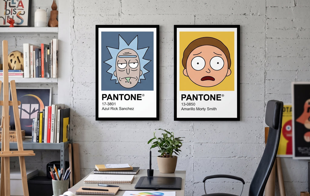 Cuadro Decorativo Pantone Rick and Morty