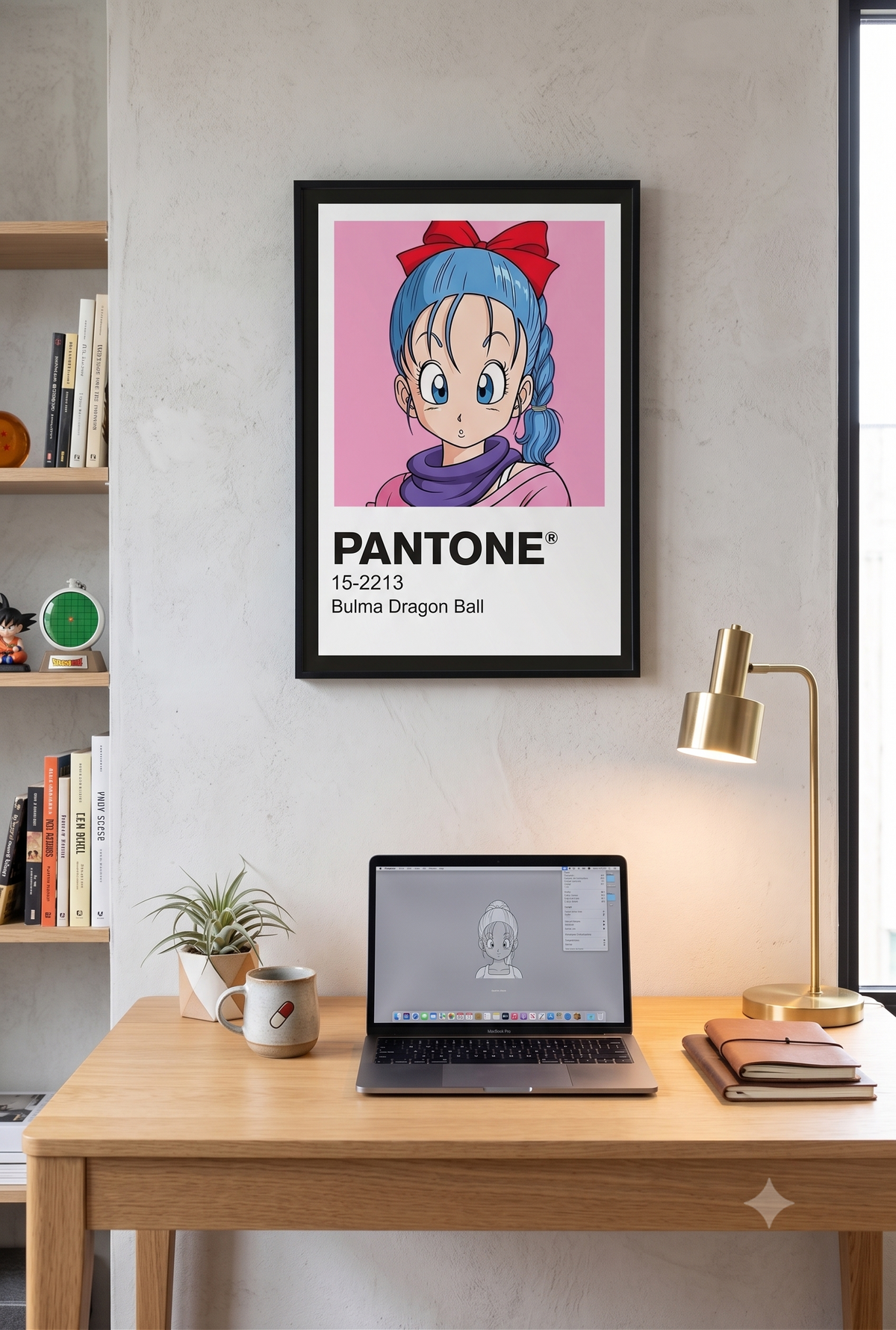 Cuadro Decorativo Pantone Bulma – Dragon Ball