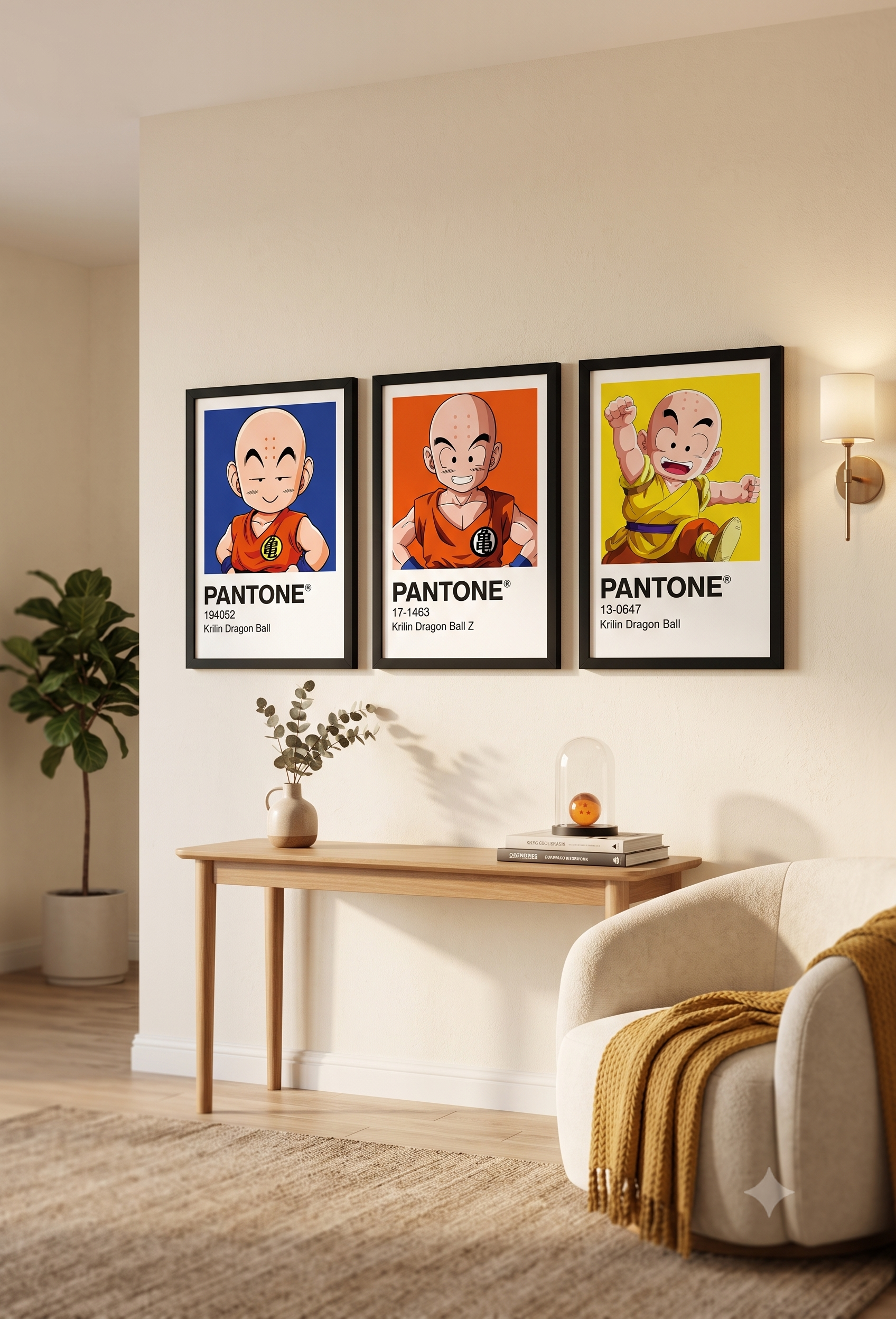 Cuadro Decorativo Pantone Krilin - Dragon Ball Z