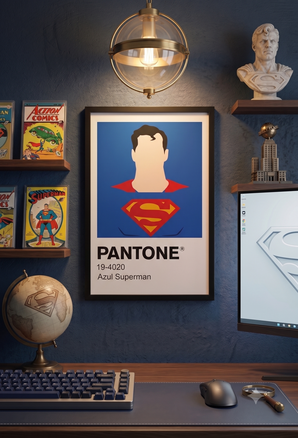Cuadro Decorativo Pantone Superman - DC Comics