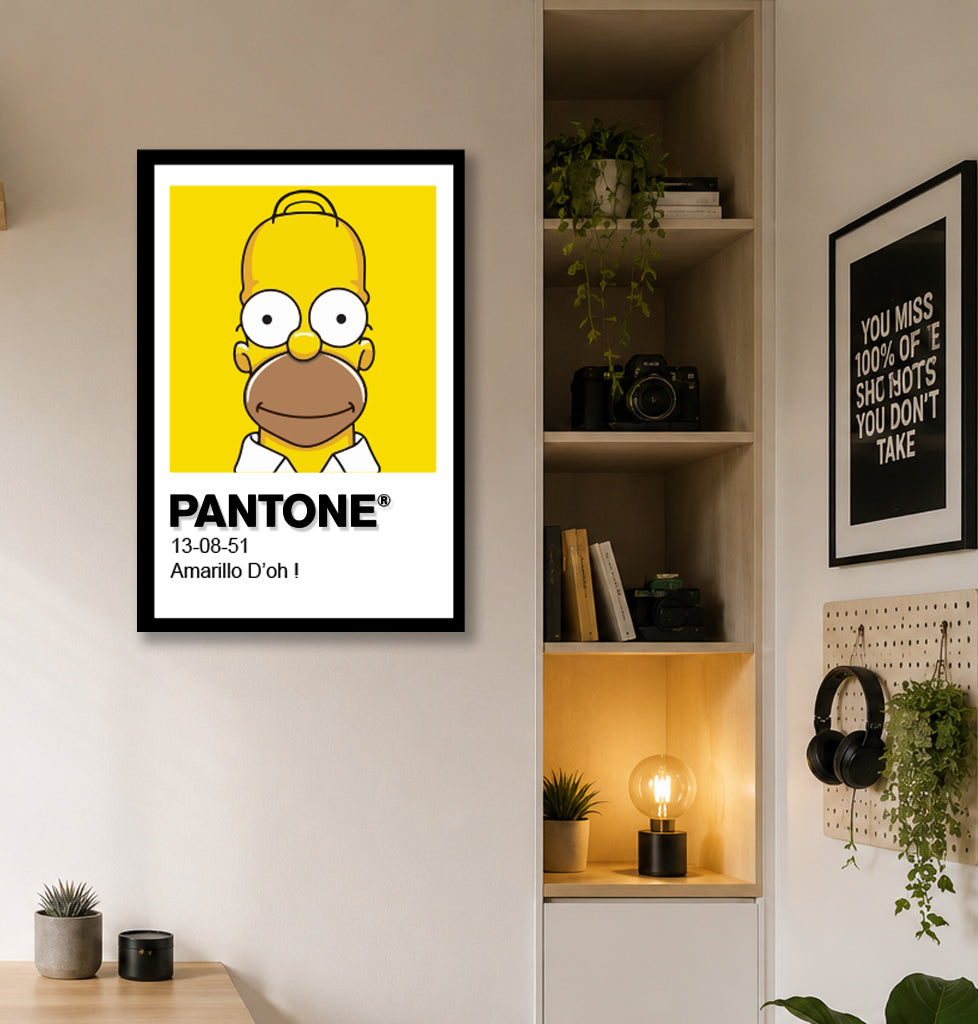 Cuadro Decorativo Pantone Homero Simpson - Los Simpson