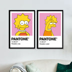 Cuadro Decorativo Pantone Lisa Simpson - Los Simpson