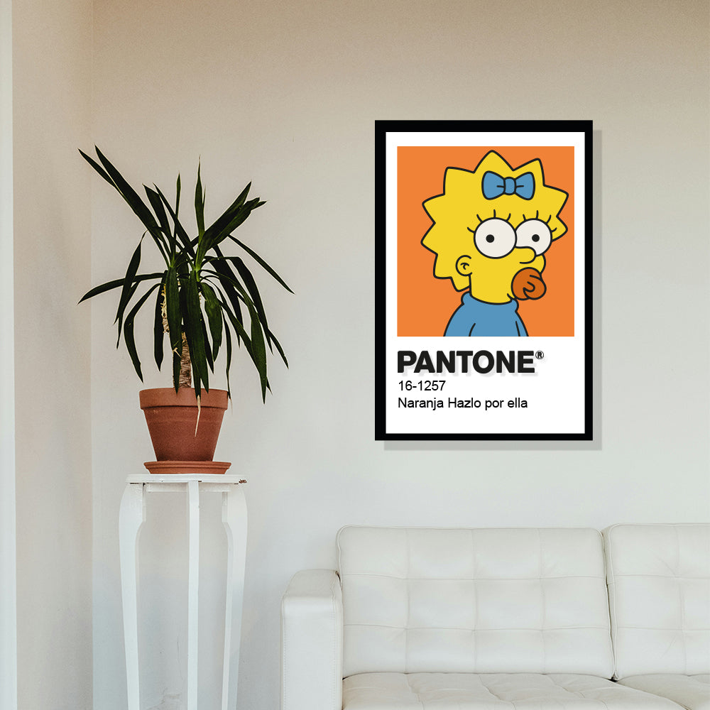 Cuadro Decorativo Pantone Maggie Simpson - Los Simpson