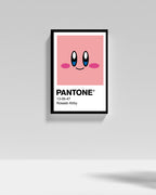 Cuadro decorativo Pantone Kirby enmarcado en pared