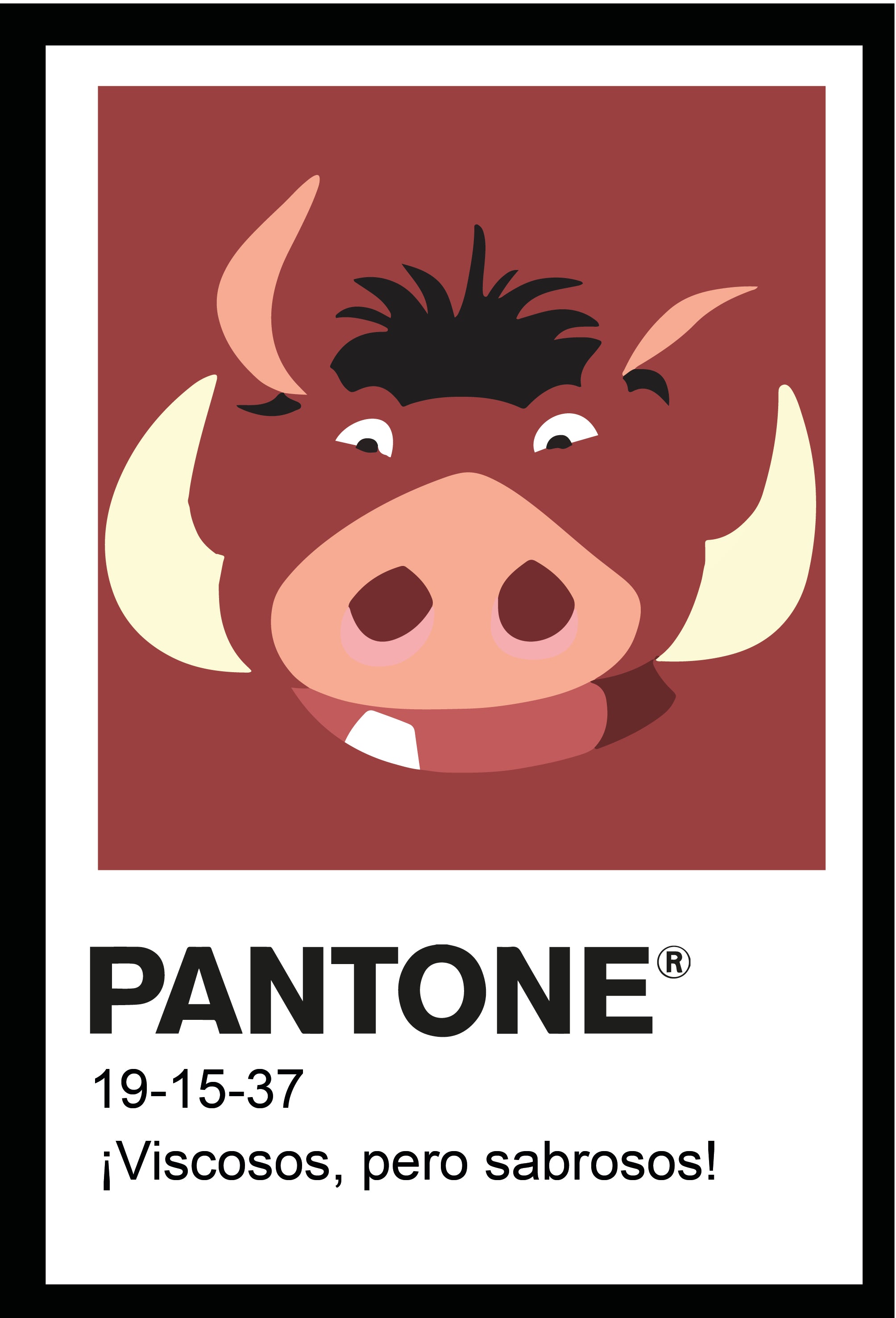 Cuadro decorativo Pantone Pumba - El Rey León - Ramón Isurra