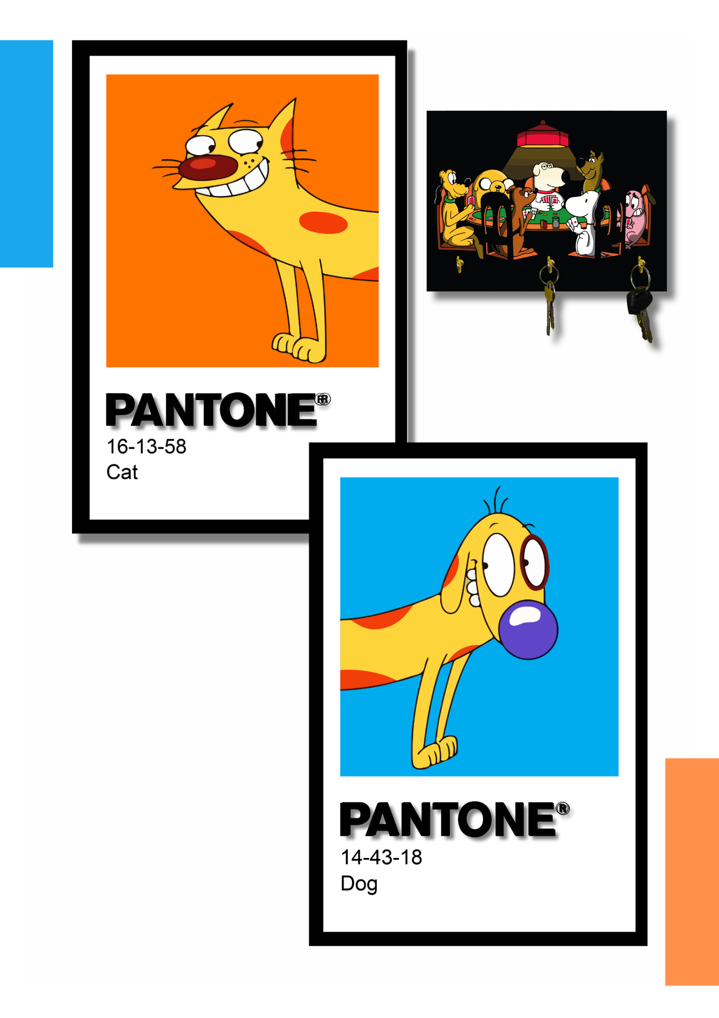 Combo 2 Cuadros Pantone y Portallaves Sorpresa