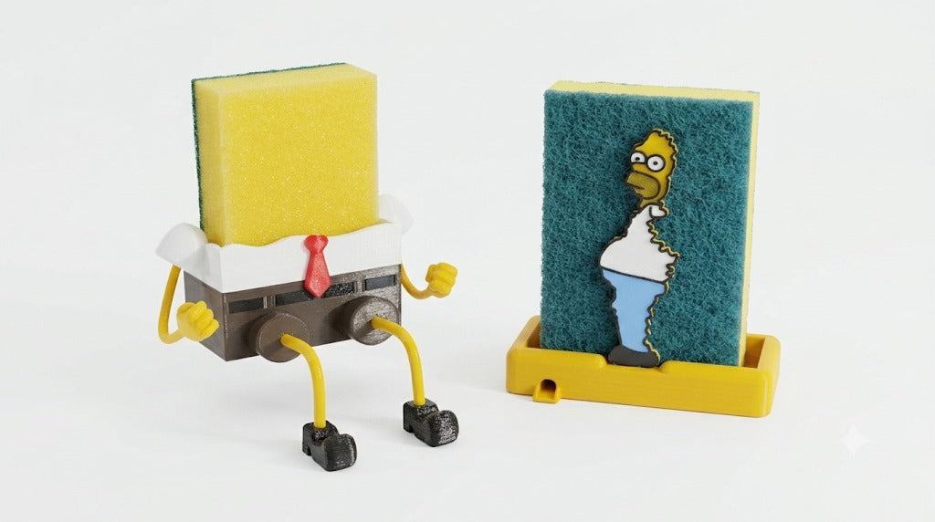 Combo 2 Porta Esponjas (Bob Esponja + Homero)