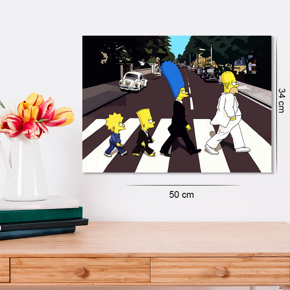 Cuadro Los Simpsons – Abbey Road
