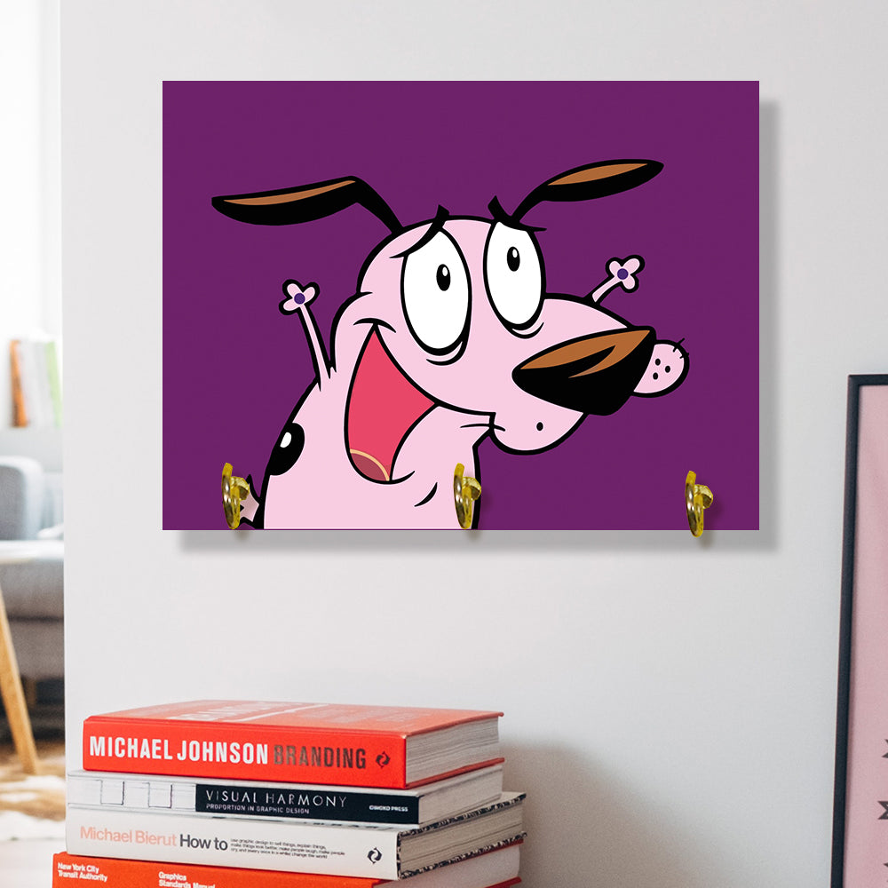 Portallaves Coraje, el perro cobarde (Violeta)