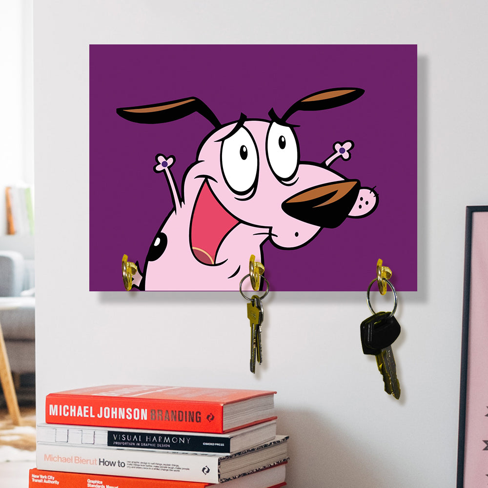 Portallaves Coraje, el perro cobarde (Violeta)