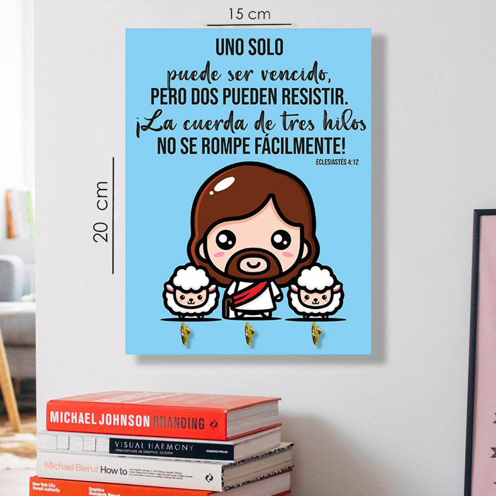 Portallaves “La Cuerda de Tres Hilos” – Unidad que Fortalece el Hogar