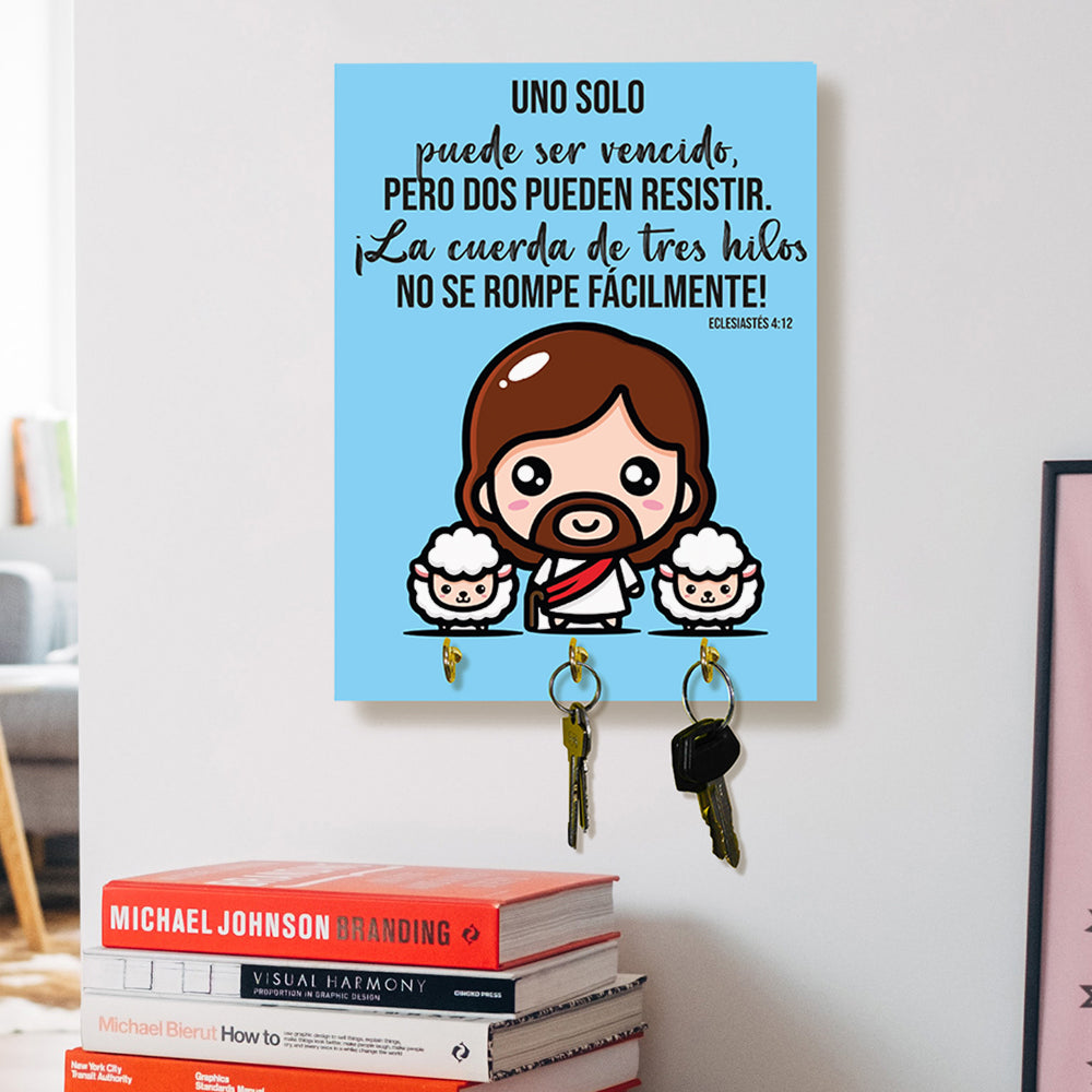 Portallaves “La Cuerda de Tres Hilos” – Unidad que Fortalece el Hogar