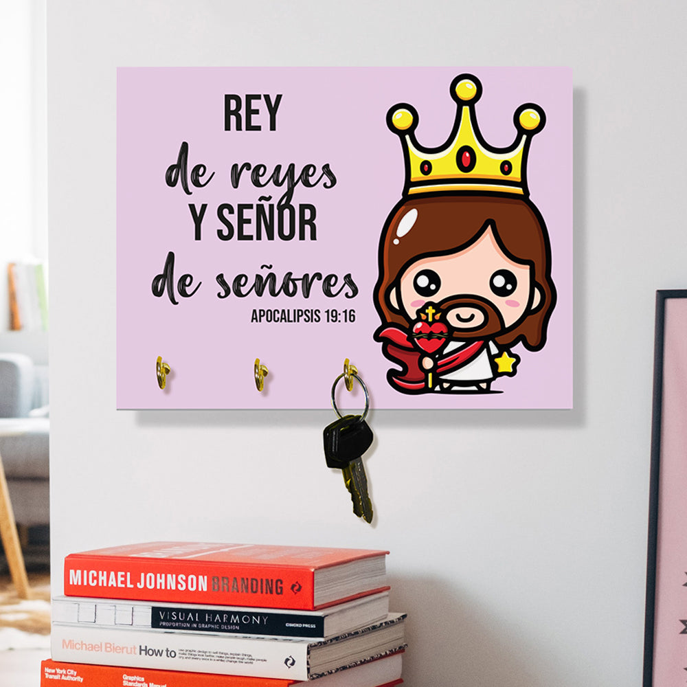 Portallaves “Rey de Reyes” – Fe que Gobierna tu Hogar