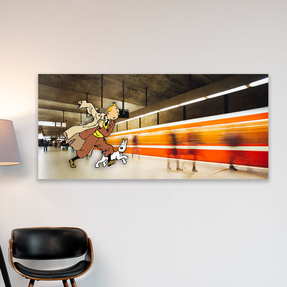 Cuadro Las aventuras de Tintín Subway