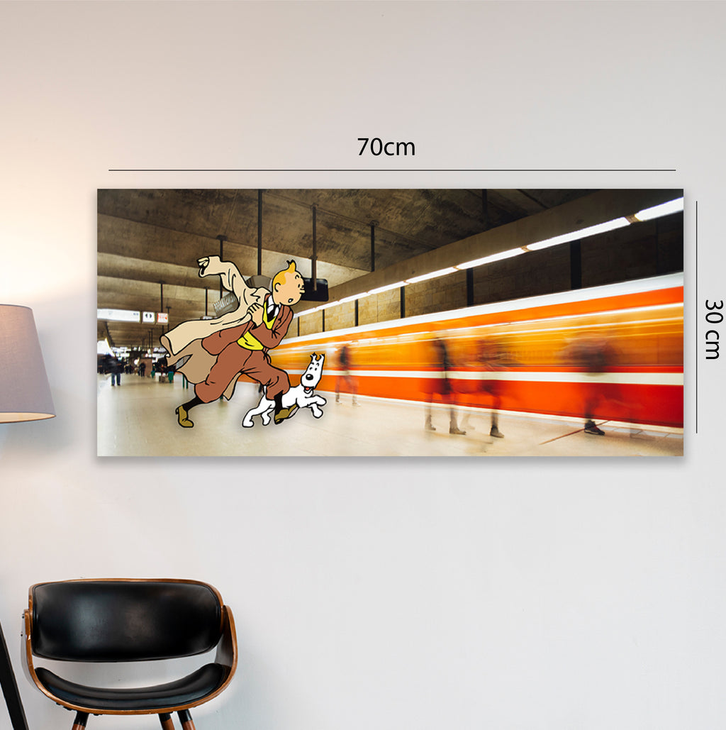 Cuadro Las aventuras de Tintín Subway
