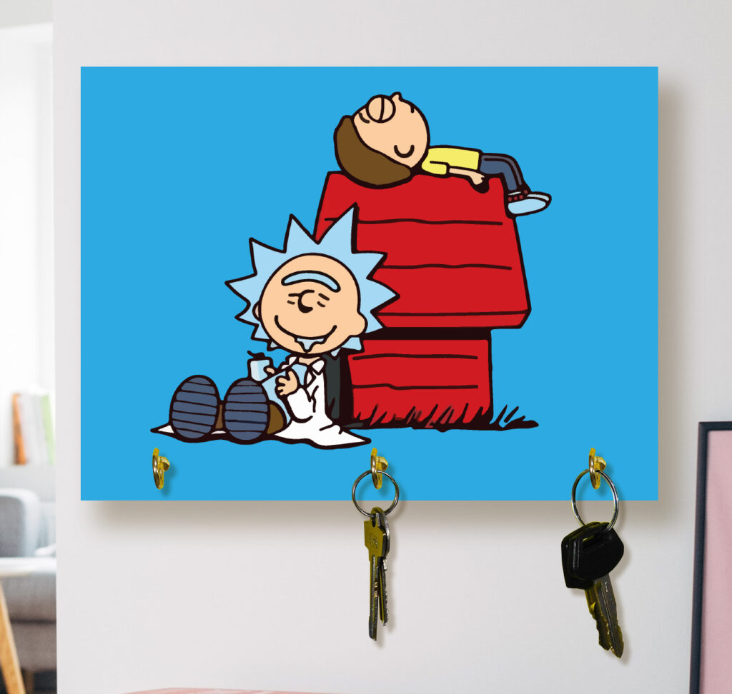 Rick and Morty Snoopy - Cuadro/Portallaves