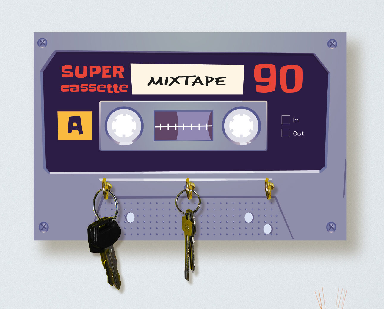 Cassete Mixtape - Cuadro/Portallaves Grande