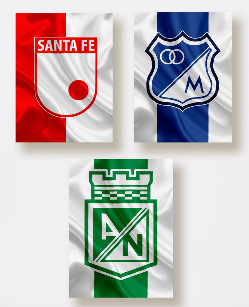 Equipos de fútbol (Nacional, Millonarios, Santa fe) - Cuadro/Portallaves
